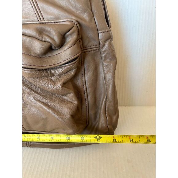 Vintage Brown Leather Talon Zip Bookbag Backpack Bag Baja California Made Mexico - Picture 4 of 8